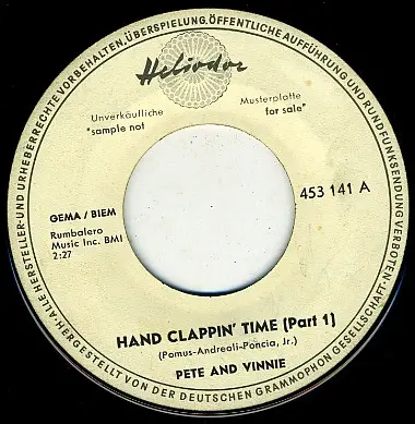 Pete And Vinnie - Hand Clappin' Time (Part 1) / Hand Clappin' Time (Part 2)