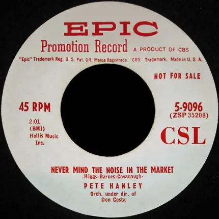 Pete Hanley - I'll Step Aside / Never Mind The Noise In The Market