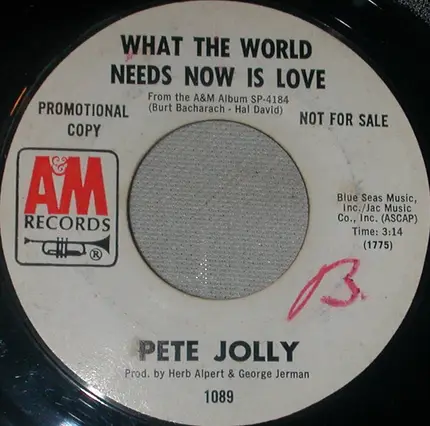 Pete Jolly - Little Green Apples / What The World Needs Now Is Love