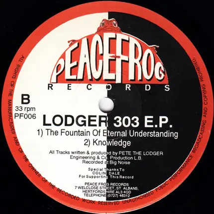 Pete The Lodger - Lodger 303 E.P.
