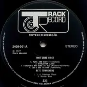 LP - Pete Townshend - Who Came First - UK First, Gatefold