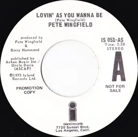 Pete Wingfield - Lovin' As You Wanna Be