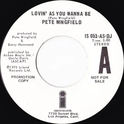 Pete Wingfield - Lovin' As You Wanna Be