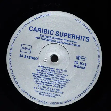 Peter Tosh, Billy Ocean, Chris Rea - Caribic Super-Hits