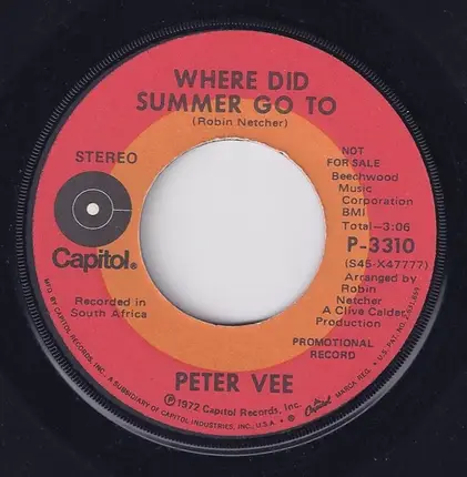 Peter Vee - Can We Get To That
