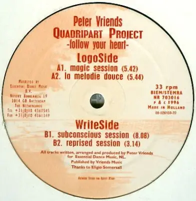 Peter Vriends , Quadripart - Follow Your Heart