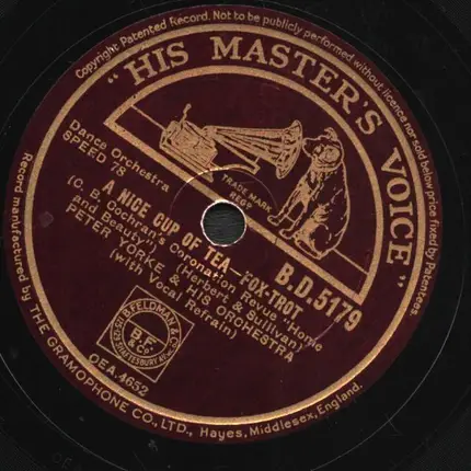 Peter Yorke & His Orchestra - A Nice Cup Of Tea / Love Me Today