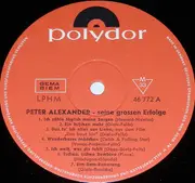LP - Peter Alexander - Seine Grossen Erfolge