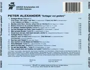 CD - Peter Alexander - Singt Schlager Von Gestern