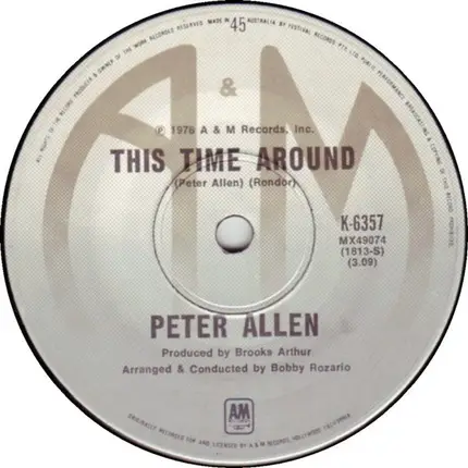 Peter Allen - The More I See You / This Time Around