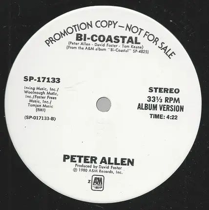 Peter Allen - Bi-Coastal