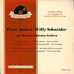 Peter Anders - Mit Ihren Beliebtesten Liedern