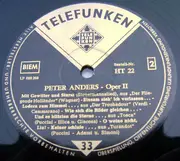 LP - Peter Anders - Oper II - Historische Aufnahmen 1933 - 1943