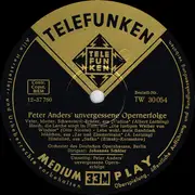 10'' - Peter Anders - Peter Anders' Unvergessene Opernerfolge - Mono