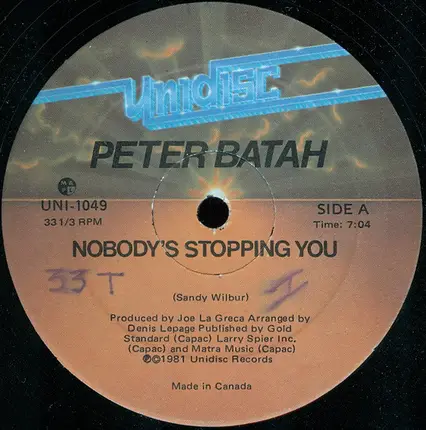 Peter Batah - Nobody's Stopping You