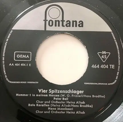 Peter Beil , Nana Mouskouri , The Blue Diamonds , Anita Lindblom - 4 Spitzenschlager