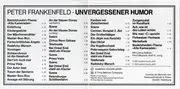 CD - Peter Frankenfeld - Unvergessener Humor
