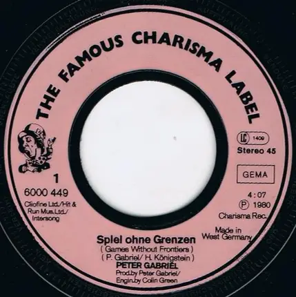 Peter Gabriel - Spiel Ohne Grenzen (Games Without Frontiers) / Jetzt Kommt Die Flut (Here Comes The Flood)