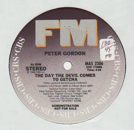 Peter Gordon - The Day The Devil Comes To Getcha