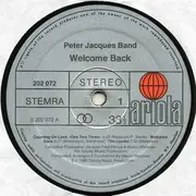 LP - Peter Jacques Band - Welcome Back