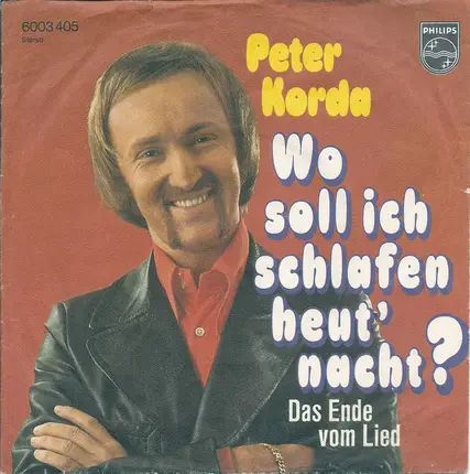 Peter Korda - Wo Soll Ich Schlafen Heut Nacht?