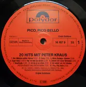 LP - Peter Kraus - 20 Hits Mit Peter Kraus Pico, Pico Bello
