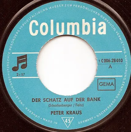 Peter Kraus - Der Schatz Auf Der Bank