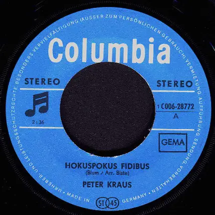 Peter Kraus - Hokuspokus Fidibus
