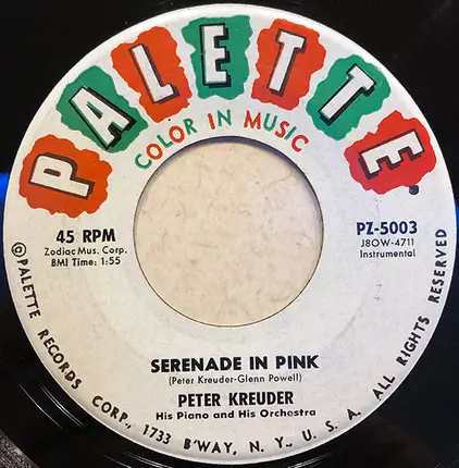 Peter Kreuder And His Orchestra - Serenade In Pink / Lotus Serenade