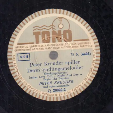 Peter Kreuder - Peter Kreuder spiller, og De danser