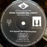 LP - Peter Ludwig - König Richard der Zweite - Eine Auswahl der Originalmusiken