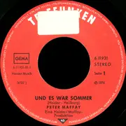 7'' - Peter Maffay - Und Es War Sommer / Halifax