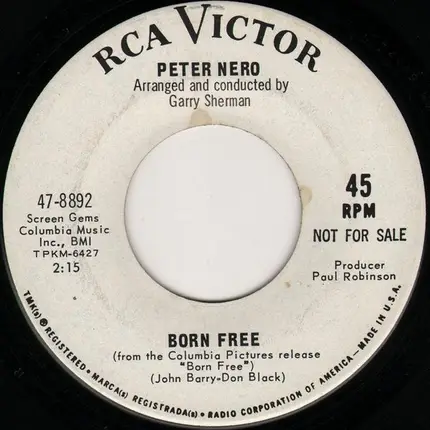Peter Nero - Who's Afraid? / Born Free