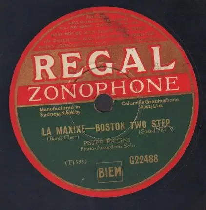 Peter Piccini - La Maxixe - Boston Two Step / Ciribirin
