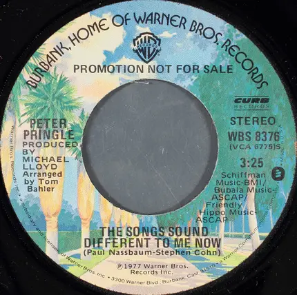 Peter Pringle - The Songs Sound Different To Me Now