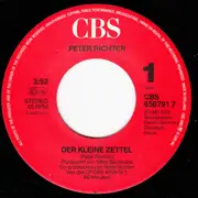 7inch Vinyl Single - Peter Richter - Der Kleine Zettel