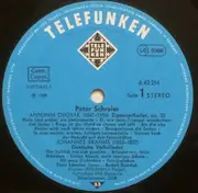 LP - Peter Schreier / Antonín Dvořák / Johannes Brahms - Dvořák • Zigeunermelodien / Brahms • Deutsche Volkslieder