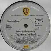 LP - Peter, Paul & Mary - This Land Is Your Land - Special Edition