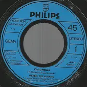7'' - Peter, Sue & Marc - Columbus