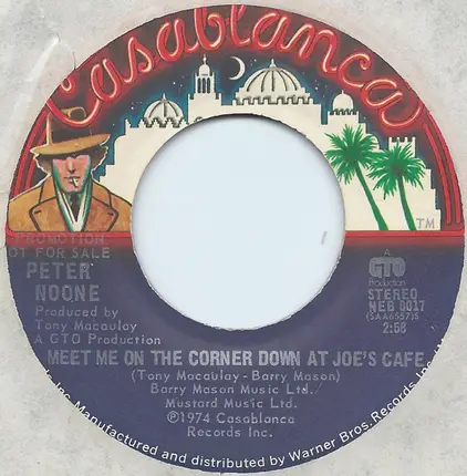 Peter Noone - Meet Me On The Corner Down At Joe's Cafe