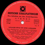 LP - Peter Alexander - Schlager-Revue Mit Peter Alexander