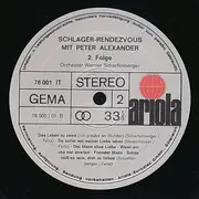 LP - Peter Alexander - Schlager Rendezvous Mit Peter Alexander 2. Folge
