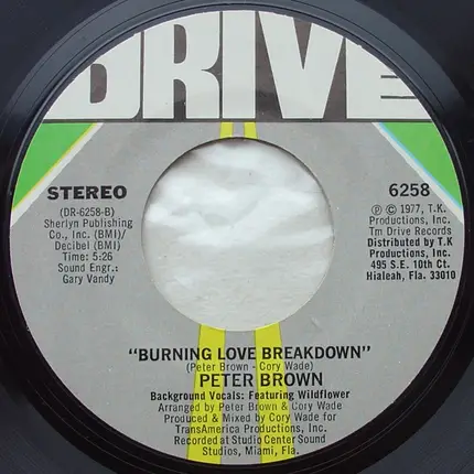 Peter Brown - Do Ya Wanna Get Funky With Me / Burning Love Breakdown