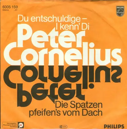 Peter Cornelius - Du Entschuldige - I Kenn' Di