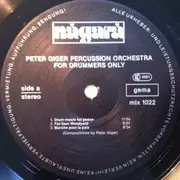 LP - Peter Giger Percussion Orchestra - For Drummers Only - Live At Cologne