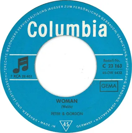 Peter & Gordon - Woman