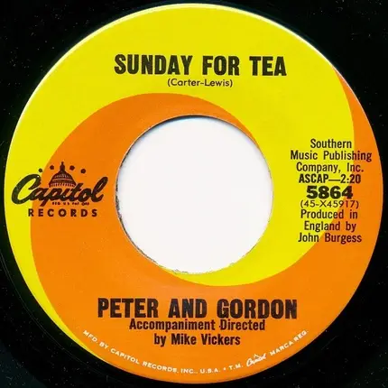 Peter & Gordon - Sunday For Tea / Hurtin' Is Lovin'