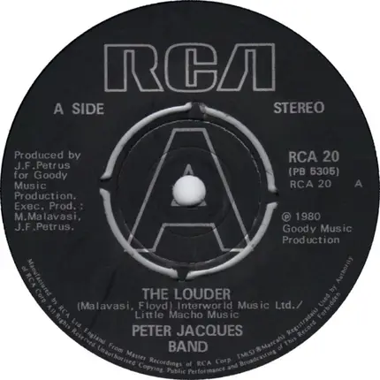 Peter Jacques Band - The Louder / Mighty Fine