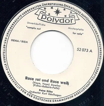 Petra Kühn - Rose Rot Und Rose Weiß / Weißes Schiff