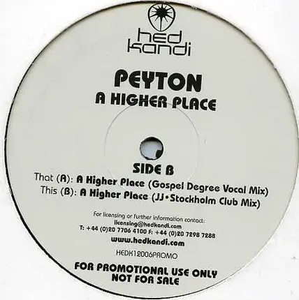 Peyton - A Higher Place